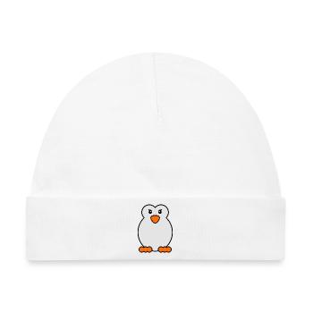 Pinguin Vogel Tier Antarktis Kälte Südpol - Baby Premium Organic Mütze - Weiß - Vorne