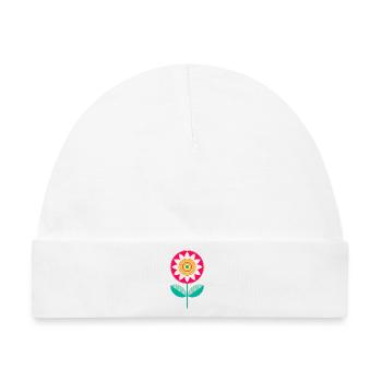 Süße bunte Blume - Baby Premium Organic Mütze - Weiß - Vorne