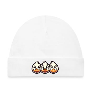 Küken-Express Cartoon Design - Baby Premium Organic Mütze - Weiß - Vorne