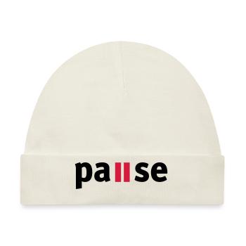 Pause - Baby Premium Organic Mütze - Naturweiß - Vorne