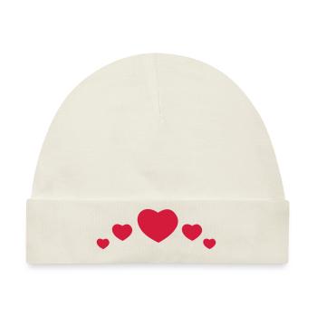 love - Baby Premium Organic Mütze - Naturweiß - Vorne