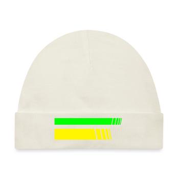 2 Stripes - Baby Premium Organic Mütze - Naturweiß - Vorne
