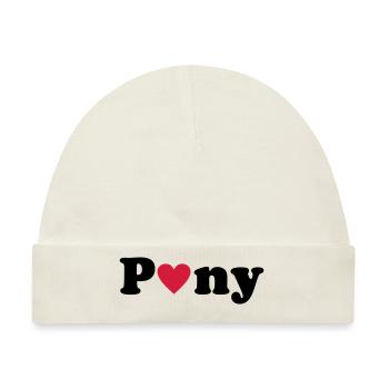 Pony - Baby Premium Organic Mütze - Naturweiß - Vorne