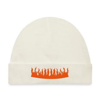 Feuerkrone / fire crown (1c) - Baby Premium Organic Mütze - Naturweiß - Vorne