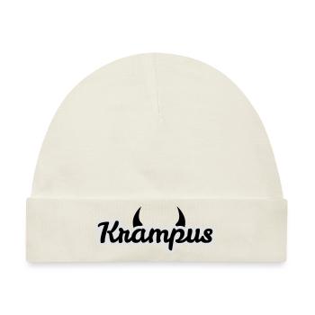 Krampus mit Hörnern - Baby Premium Organic Mütze - Naturweiß - Vorne