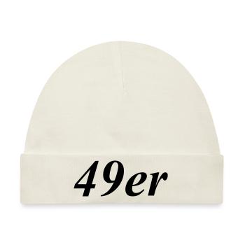 49er_black-svg - Baby Premium Organic Mütze - Naturweiß - Vorne