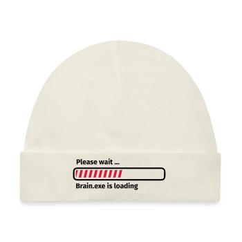 Please wait brain.exe is loading - Baby Premium Organic Mütze - Naturweiß - Vorne