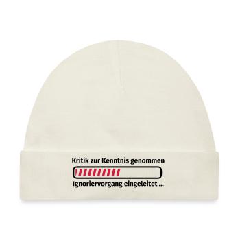 Kritik zur Kenntnis genommen - Baby Premium Organic Mütze - Naturweiß - Vorne