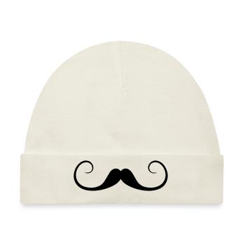 mustaches - Baby Premium Organic Mütze - Naturweiß - Vorne