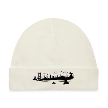 istanbul Silhouette - Baby Premium Organic Mütze - Naturweiß - Vorne