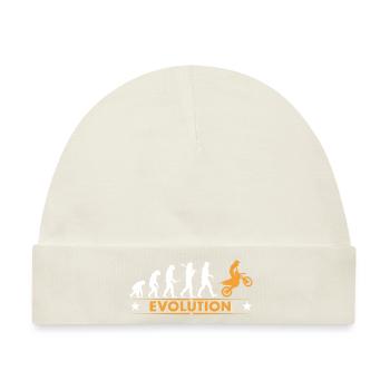 Motocross Evolution - orange/weiss - Baby Premium Organic Mütze - Naturweiß - Vorne