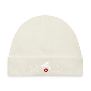 Ich liebe Schwingen - Schweiz - Baby Premium Organic Mütze - Naturweiß - Vorne