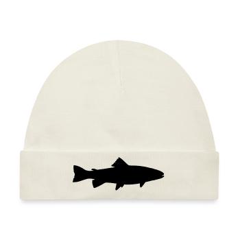 fish525 - Baby Premium Organic Mütze - Naturweiß - Vorne