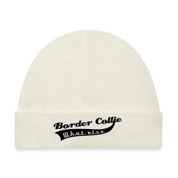Border Collie - Baby Premium Organic Mütze - Naturweiß - Vorne