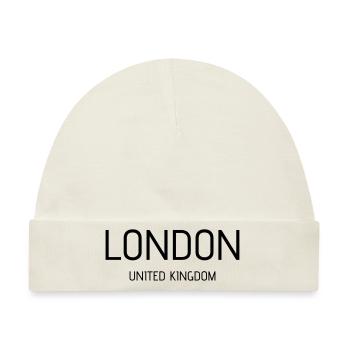 london uk - Baby Premium Organic Mütze - Naturweiß - Vorne