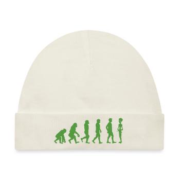 Alien / Area 51 / UFO: Evolution - Affe - Mensch - - Baby Premium Organic Mütze - Naturweiß - Vorne