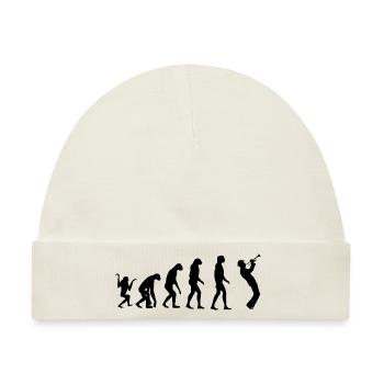 Evolution Trompete - Baby Premium Organic Mütze - Naturweiß - Vorne