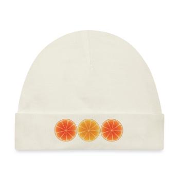 Orange - Baby Premium Organic Mütze - Naturweiß - Vorne