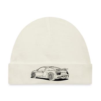 racing car outlines - Baby Premium Organic Mütze - Naturweiß - Vorne