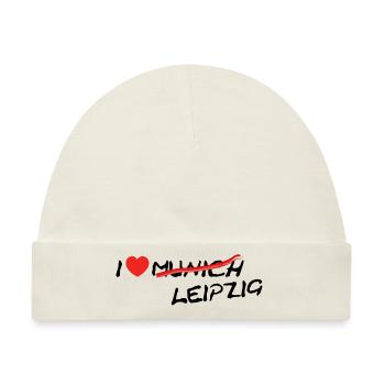Leipzig ist das neue Munich / Bayern / Geschenk - Baby Premium Organic Mütze - Naturweiß - Vorne