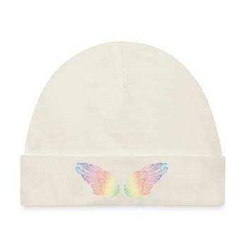 Regenbogen Flügel Flugmodus - Baby Premium Organic Mütze - Naturweiß - Vorne