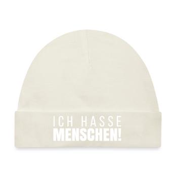 Ich Hasse Menschen - Baby Premium Organic Mütze - Naturweiß - Vorne