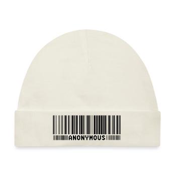 Anonymous Barcode - We are legion - Shirt - Baby Premium Organic Mütze - Naturweiß - Vorne