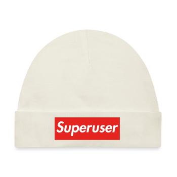 Super-User - Baby Premium Organic Mütze - Naturweiß - Vorne