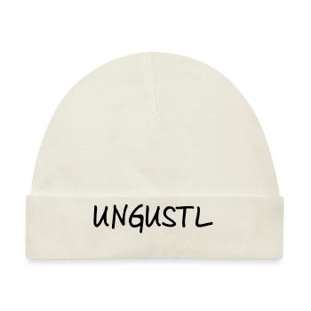 Ungustl – Wiener Dialekt - Baby Premium Organic Mütze - Naturweiß - Vorne