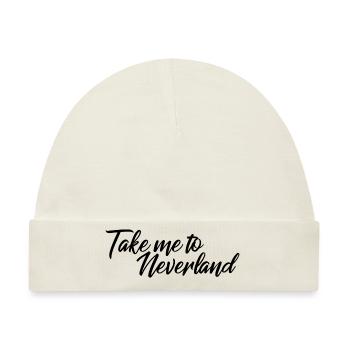 Take me to neverland - Baby Premium Organic Mütze - Naturweiß - Vorne