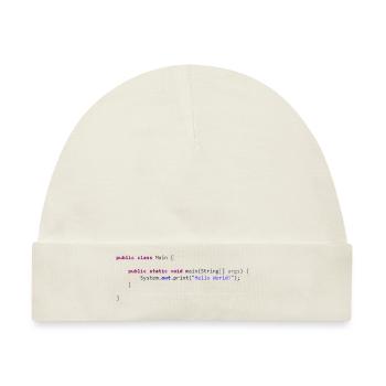 Java Hello World! Geschenkidee - Baby Premium Organic Mütze - Naturweiß - Vorne