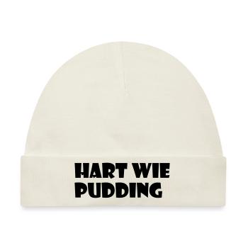 Hart wie Pudding - Baby Premium Organic Mütze - Naturweiß - Vorne