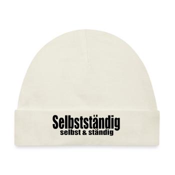 Selbstständig Arbeit Selbstständigkeit Geschenk - Baby Premium Organic Mütze - Naturweiß - Vorne