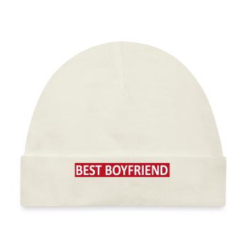 BEST BOYFRIEND - Baby Premium Organic Mütze - Naturweiß - Vorne