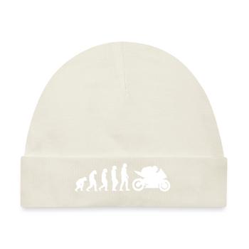 Motorrad Evolution - Baby Premium Organic Mütze - Naturweiß - Vorne