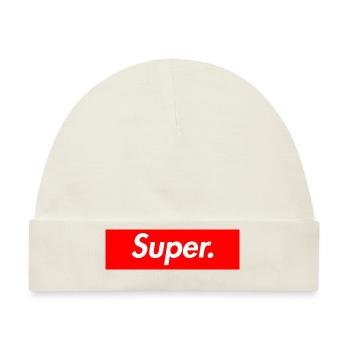 super. - Baby Premium Organic Mütze - Naturweiß - Vorne