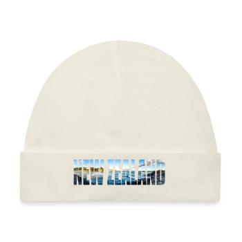 Neuseeland Geschenkidee Backpacker Work & Travel - Baby Premium Organic Mütze - Naturweiß - Vorne