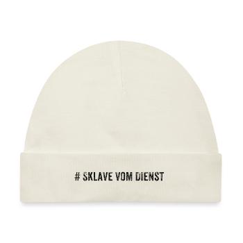 Sklave vom Dienst - Baby Premium Organic Mütze - Naturweiß - Vorne