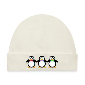 Pinguin Antarktis Vogel Frack Südpol Eismeer Kälte - Baby Premium Organic Mütze - Naturweiß - Vorne