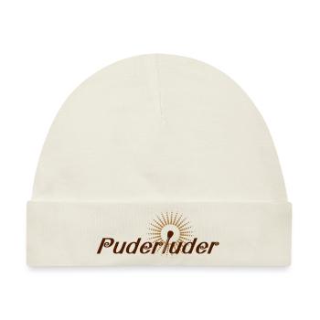 Puderluder (2-farbig) / Styling / Friseur / - Baby Premium Organic Mütze - Naturweiß - Vorne