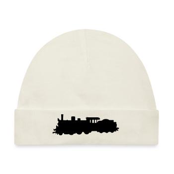 Dampflock - Steam Locomotive - Baby Premium Organic Mütze - Naturweiß - Vorne