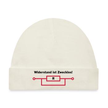 Widerstand ist zwecklos - Baby Premium Organic Mütze - Naturweiß - Vorne