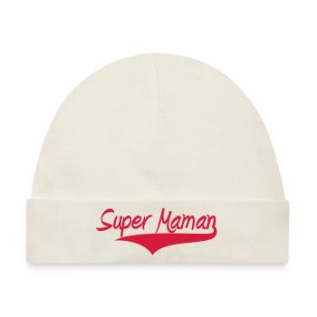Super Maman ! - Baby Premium Organic Mütze - Naturweiß - Vorne