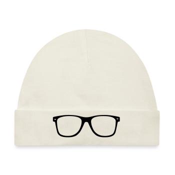 Brille - Baby Premium Organic Mütze - Naturweiß - Vorne