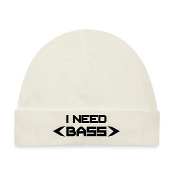 I Need Bass - Baby Premium Organic Mütze - Naturweiß - Vorne