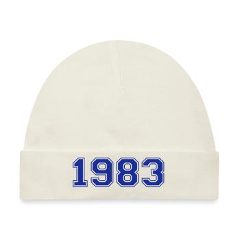 1983 - Baby Premium Organic Mütze - Naturweiß - Vorne