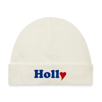 Holly mit Herz - Baby Premium Organic Mütze - Naturweiß - Vorne