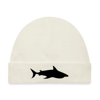 Hai Haifisch - Baby Premium Organic Mütze - Naturweiß - Vorne