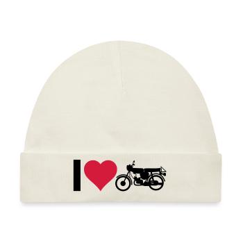 Herz Moped - Baby Premium Organic Mütze - Naturweiß - Vorne