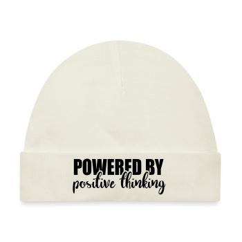 Powered by positive thinking - Baby Premium Organic Mütze - Naturweiß - Vorne